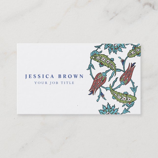 Elegant Vintage Turkish garden flower composition. Business Card (Front)