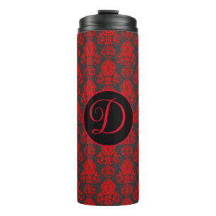 Elegant, Vintage, Victorian Damask Personalised Thermal Tumbler
