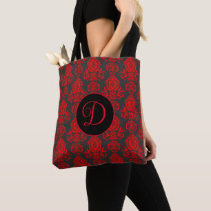 Elegant, Vintage, Victorian Damask Personalised Tote Bag