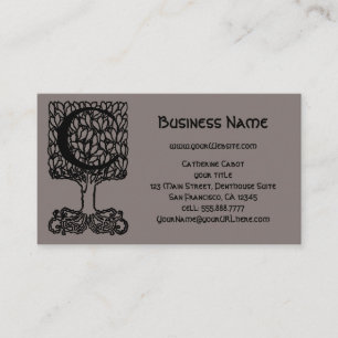 Elegant Vintage Victorian Monogram Letter C, Tree Business Card