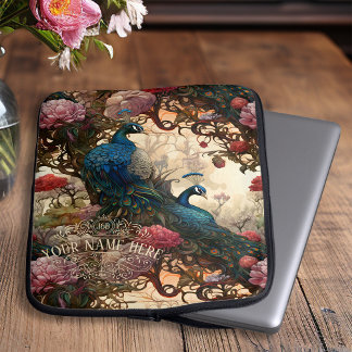  Elegant Vintage Victorian Peacocks Bohemian Laptop Sleeve