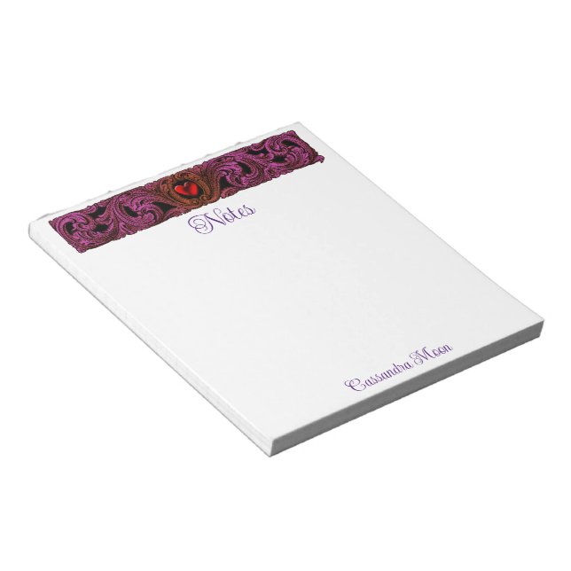 Elegant Vintage Victorian Personalised Notepad (Angled)