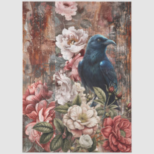 Elegant Vintage Victorian Rustic Floral Decoupage  Tissue Paper