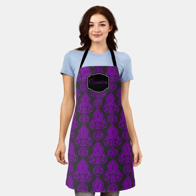 Elegant, Vintage, Victorian Steampunk Damask  Apron (Worn)