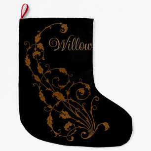Elegant, Vintage, Victorian Steampunk Personalised Large Christmas Stocking