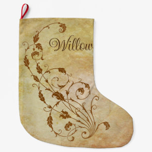 Elegant, Vintage, Victorian Steampunk Personalised Large Christmas Stocking