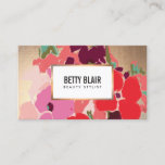 Elegant Vintage Watercolor Floral Art  Business Card<br><div class="desc">A sophisticated and artistic digital painting of colourful flowers in vivid hues of red,  purple,  green,  turquoise and pink.</div>