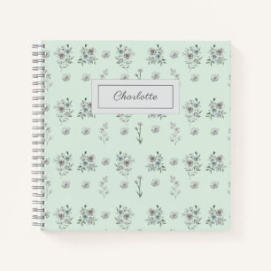 Elegant Vintage Watercolor Floral Sketch Art Notebook