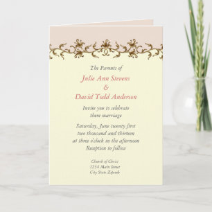 Elegant Vintage Wedding Invitation