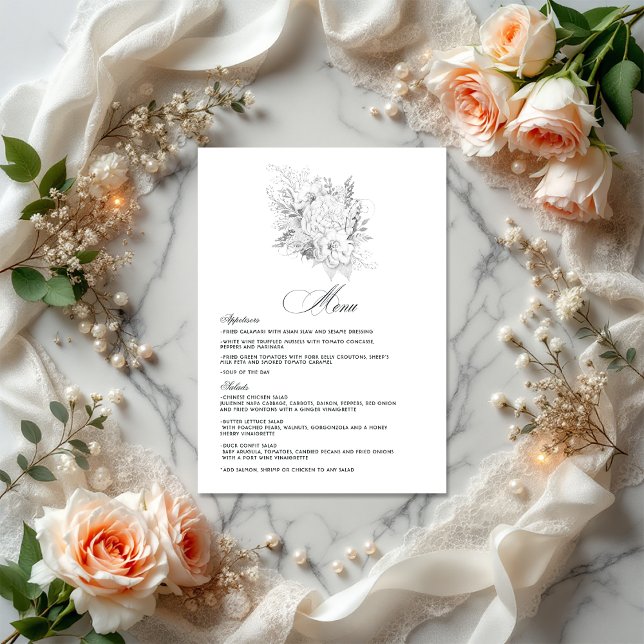 Elegant Vintage Wedding Menu (Elegant Vintage Wedding Menu)