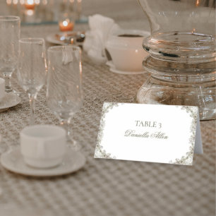 Elegant Vintage Wedding Place Card