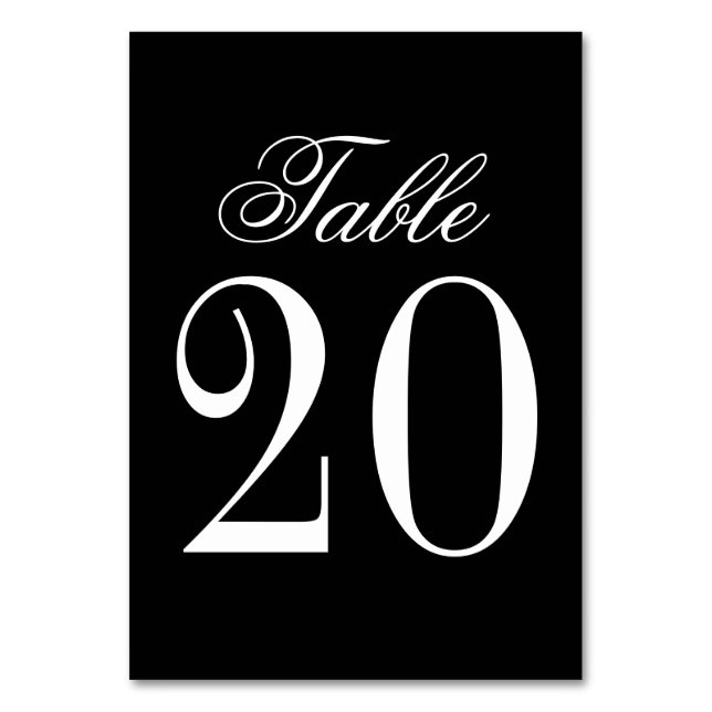 Elegant Vintage Wedding Table Number (Front)