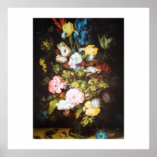 Elegant Vintage Wildflower Artwork Poster