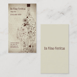 Elegant Vintage Wine Bar Business Card