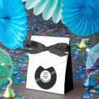 Elegant Vinyl Record Black & White Favour Boxes