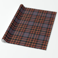 Elegant Violet Blue | Orange | Black Plaid Check