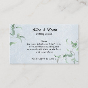 Elegant violet bud on a sky blue background enclosure card