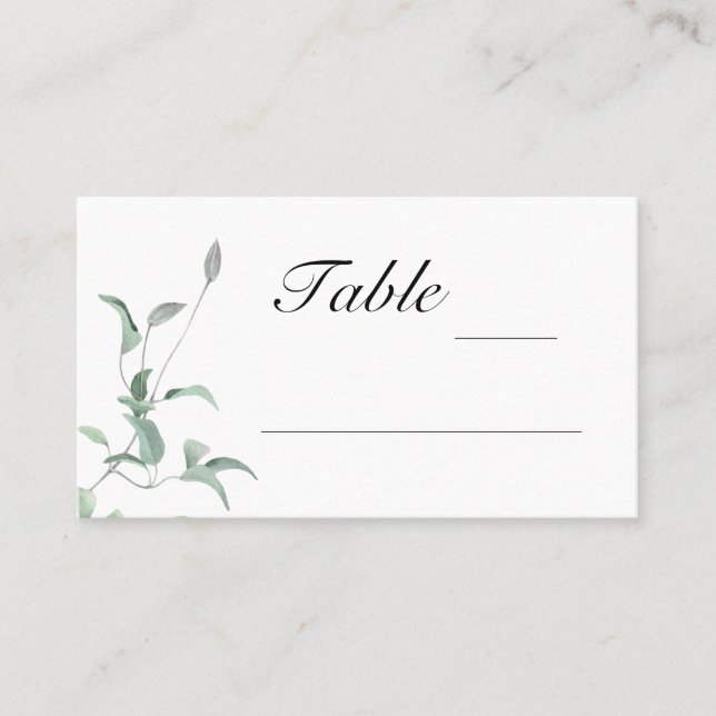Elegant violet bud   place card (Front)
