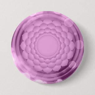 Elegant Violet Crown Chakra Zen Yoga Spiritual 7.5 Cm Round Badge