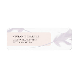 Elegant Violet Lavender & Peach Return Address