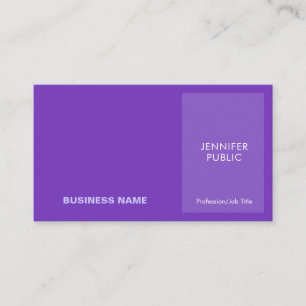 Elegant Violet Modern Professional Creative Chic Business Card