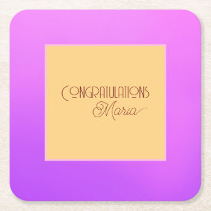 Elegant Violet Paper Coaster