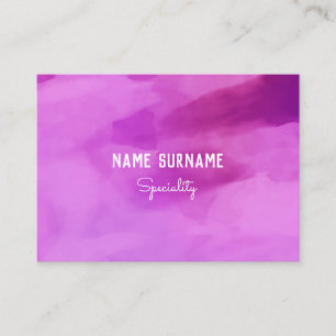 Elegant violet purple watercolor business card