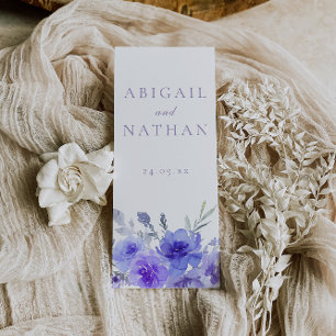 Elegant Violet Purple Wedding Ceremony Program