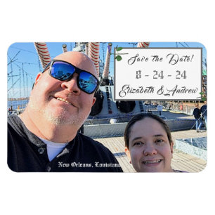 Elegant Violet Save the Date Flexible Photo Magnet