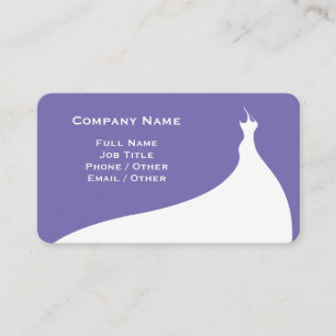 Elegant Violet Wedding Dress Business Card
