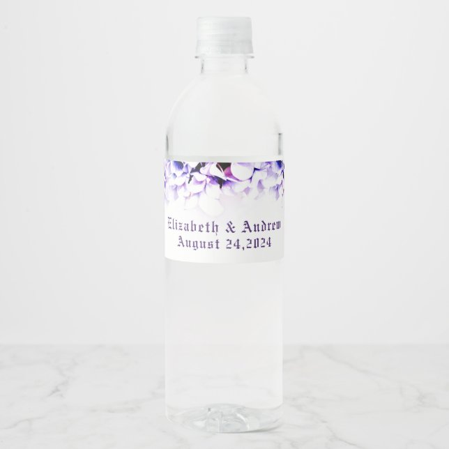 Elegant Violets Food and Beverage Label Set (Front)