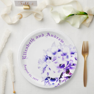 Elegant Violets  Paper Plate