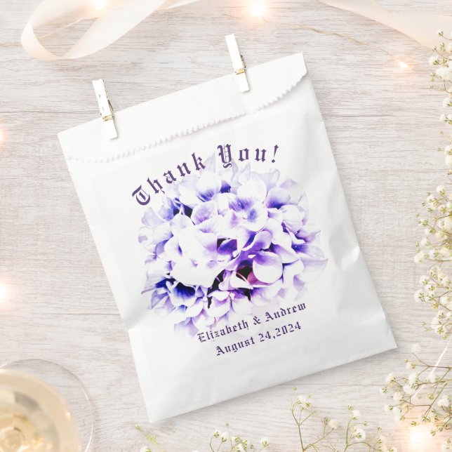 Elegant Violets Wedding Favour Bags (Clipped)