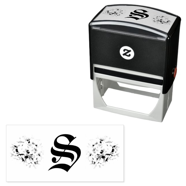 Elegant Violets Wedding Self-inking Stamp (In Situ)