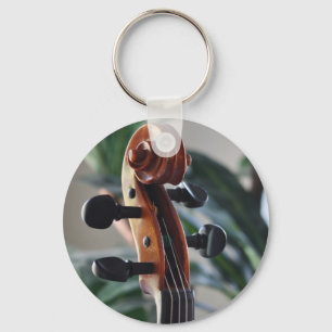 Elegant Violin Scroll Key Ring