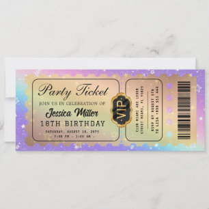 Elegant VIP Gold Event Ticket Invitation
