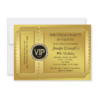Elegant VIP Golden Ticket Birthday Party