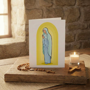 Elegant Virgin Mary Catholic Religious Card