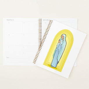 Elegant Virgin Mary Catholic Religious Planner