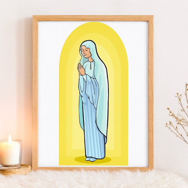 Elegant Virgin Mary Catholic Religious Poster (Creator Uploaded)