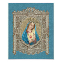 Elegant Virgin Mary Immaculate Heart Religious