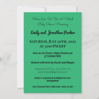 Elegant Virtual Baby Shower Invitation