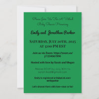 Elegant Virtual Baby Shower Invitation