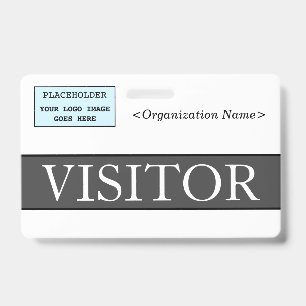 Elegant "VISITOR" Badge ID Badge