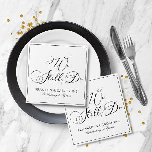 Elegant Vow Renewal Anniversary Napkin