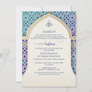 Elegant Walima Invitation – Teal & Turquoise 