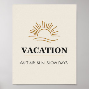 Elegant Wall Art Poster vacation