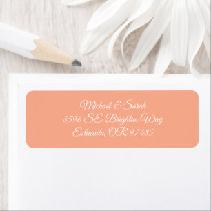 Elegant Warm Blush Peach Return Address