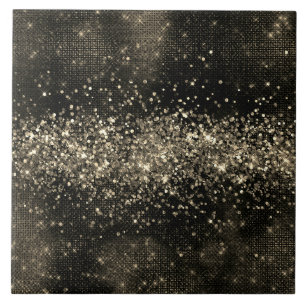 Elegant warm grey monochrome faux glitter tile