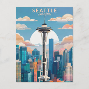 Elegant Washington DC Vintage  watercolor  Postcard